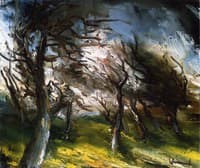Orchard in a Storm