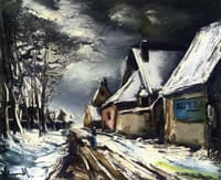Village Street in the Snow