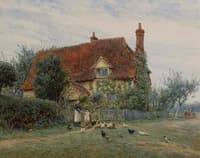 Outside the cottage