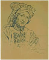 A Woman in a Folk Costume
