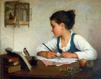 A Girl Writing