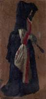 A Lady Seen in Profile, Holding a Fan
