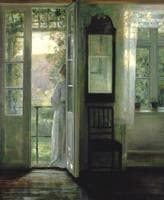 Girl Standing on a Balcony