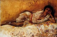 Moorish Girl Lying On A Couch, Rabat, Morocco
