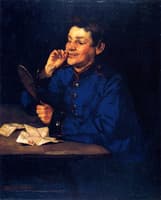 Gunner with Hand Mirror