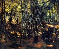 Wooded Interior with Horse Patrol