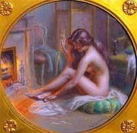 At the Fireplace