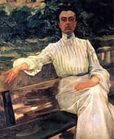 Alice Trübner, the Artist's Wife, on the Garden Bench