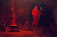 Henry Irving as Mephistopheles and George Alexander as Faust, in 'Faust' Adapted from Goethe