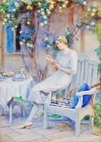 Woman on Terrace