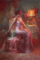 Jeune femme assise au bord de la falaise