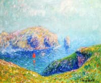 View of the Bay with Sailboat