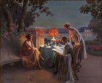 Three Women on the Terrace before Annecy Lake