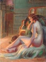 A Nude By The Fire
