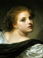 A Girl with a Blue Ribbon in her Hair