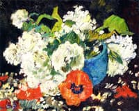 Anemones in a Blue Pot