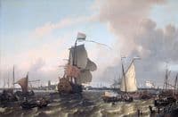 The frigate ‘Brielle’ on the Maas off Rotterdam
