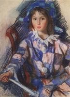 Tata in the costume of Harlequin