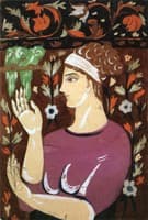Woman with Parrot