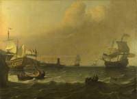 Dutch Men-of-war entering a Mediterranean Port
