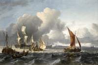 The Merchant Shipping Anchorage off Texel Island with Oude Schild in the Distance