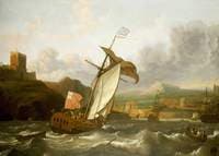 An English Yacht Sailing into Plymouth
