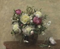 Vase of Peonies