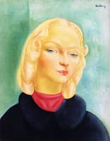 Girl with Red Scarf