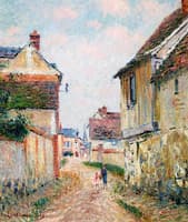 Mother and Child on a Street in Pontoise