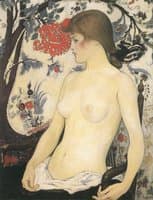 Jeune femme demi nue