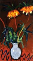 Flowers in a Blue Vase