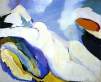 Nude Reclining on a Flowered Carpet