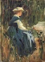 Lady in a Blue Dress