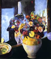 Flowers in a Yellow Vase