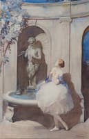 Ballerina by a Fountain