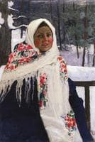Girl in Russian Shawl