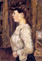 Profile of a Girl in a White Blouse