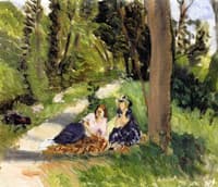 Two Figures near the Le Loup River