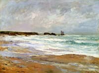 La plage de la govelle à batz sur la mer