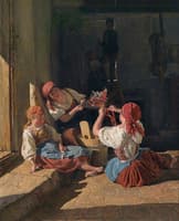Children Decorate a Conscript’s Hat
