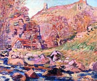 The Ruins of the Château de Crozant and the Brigand Mill