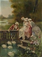 Feeding the swans