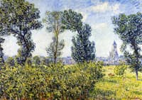 L'Eglise de Ouistreham, effet de soleil, Calvados