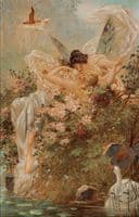Two Fairies with a Swan