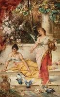 Young Maidens with Doves