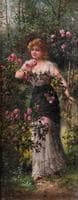 Woman in Rose Garden