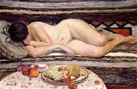 Nude with Fruit Platter