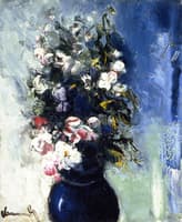 Flowers in a Blue Vase