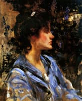 Young Woman In Blue