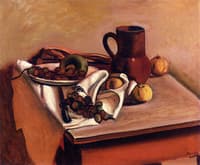 Fruit and a Pitcher on a Table